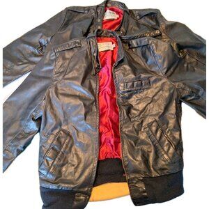 Gino Leathers  Men's  Brown Leather Flight Bomber Jacket Vintage Set Of TWO